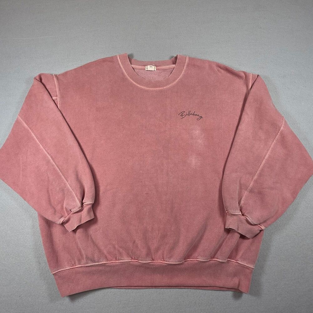 Billabong Sweatshirt Size L Pink Crewneck Pullover